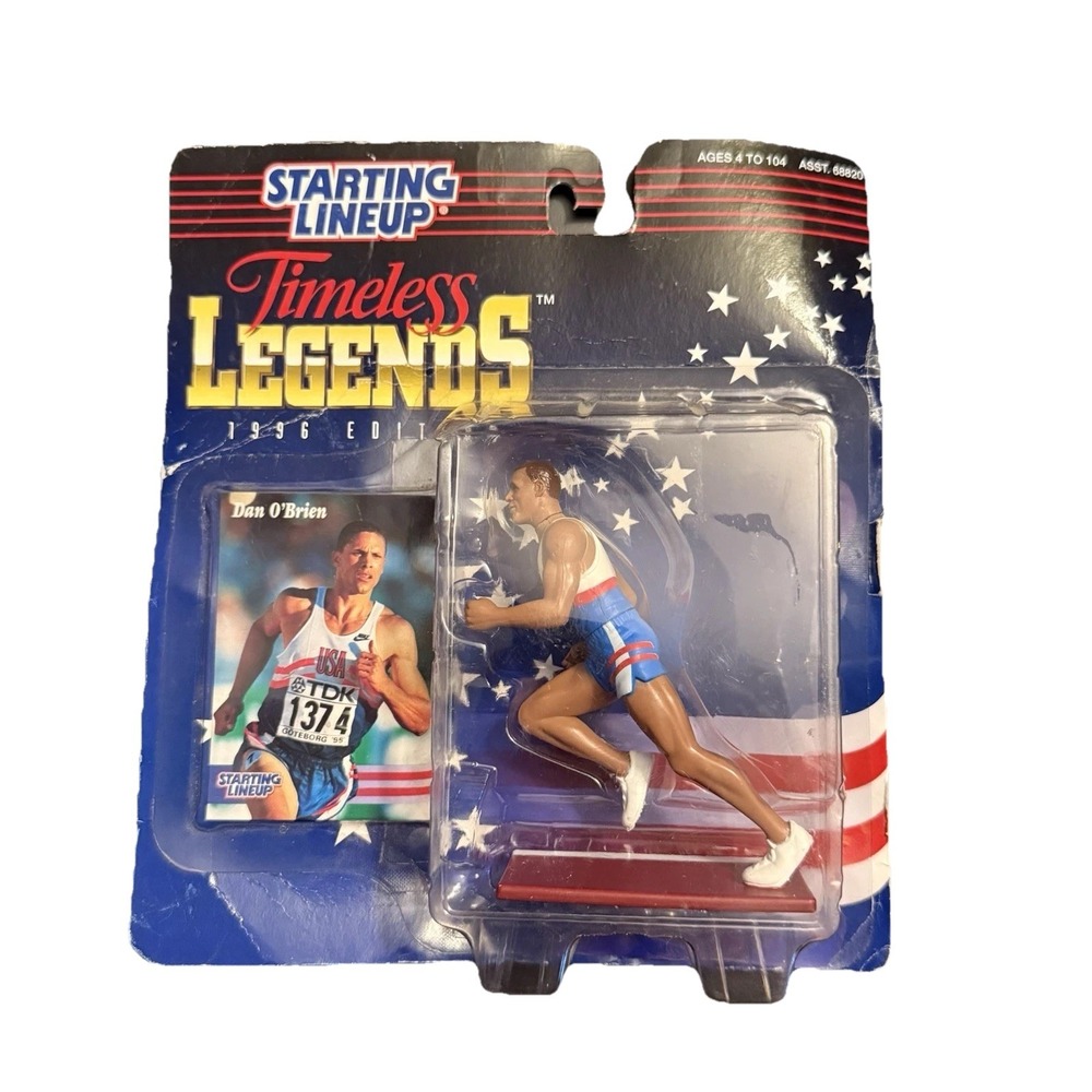 1996 Starting Lineup SLU Dan O'Brien Decathlon Timeless Legends Figure & Card MO